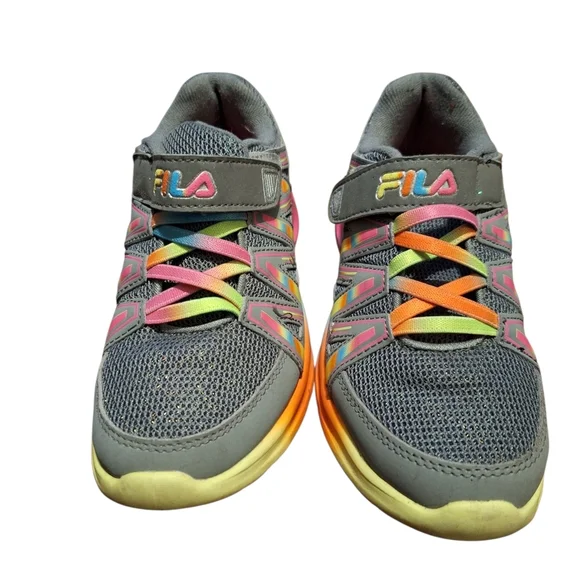 NWT Fila KIDS Pink and Yellow Athletic Shoes - Picture 2 of 5